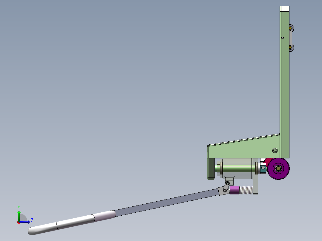 手动液压车设计【手推叉车】【SOLIDWORKS】【原创】90左视图