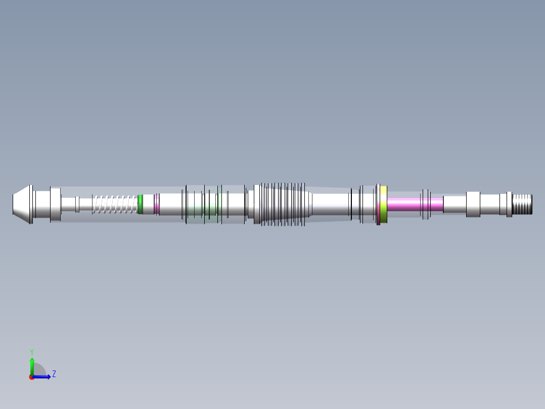 一种高温防砂节流器设计左视图
