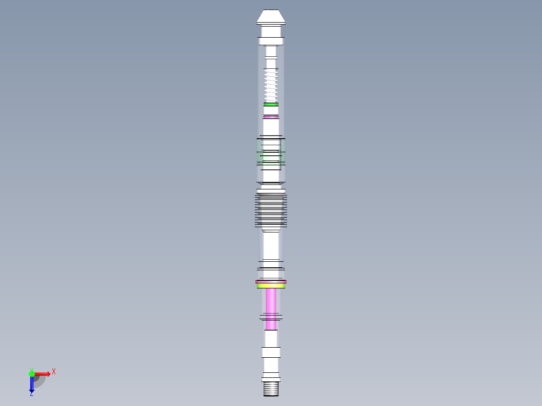 一种高温防砂节流器设计俯视图