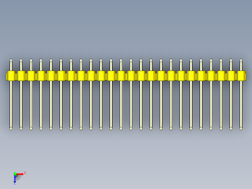 彩色公头100mil（2.54mm）系列-DS1021_yellow_1x24p_100mil_Type5_rev1.0俯视缩略图