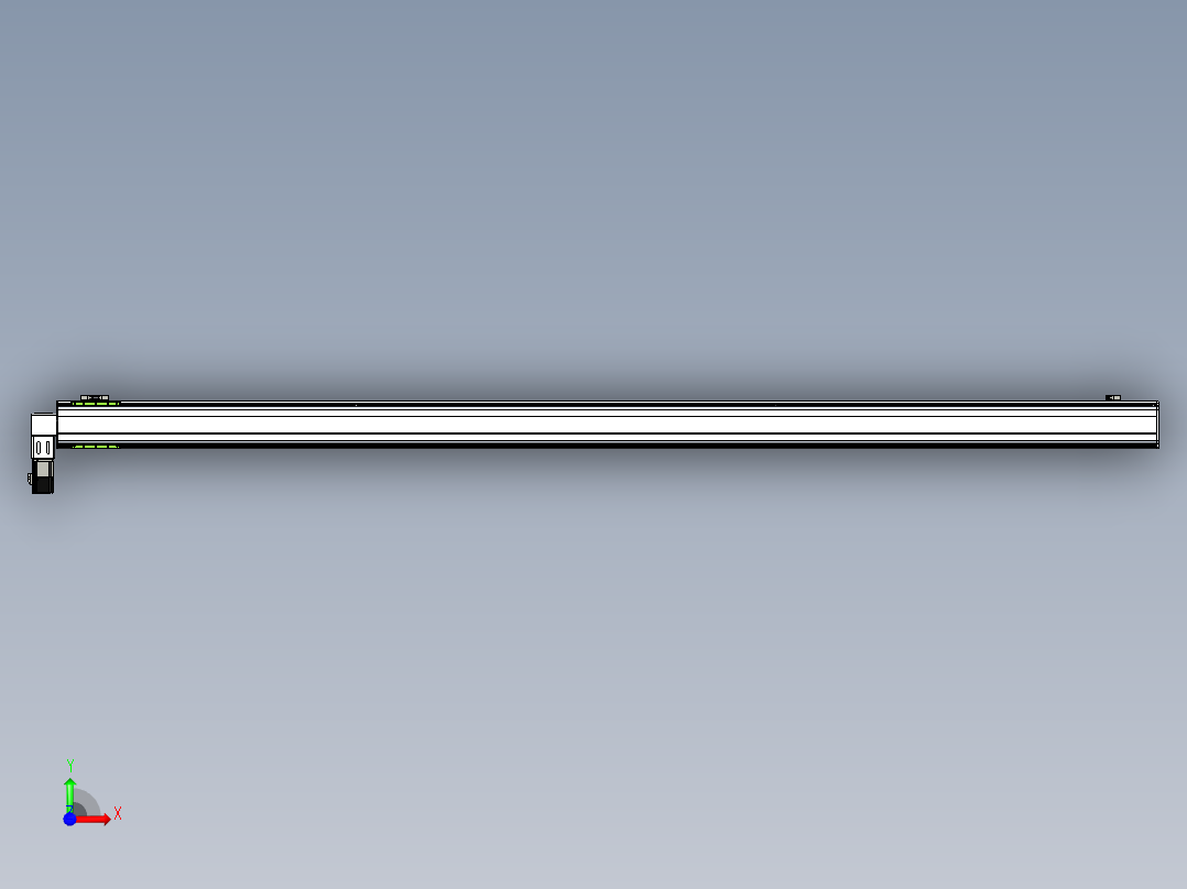 同步带滑台-半封闭B13-L90-S2900-L-P40-D3前视图