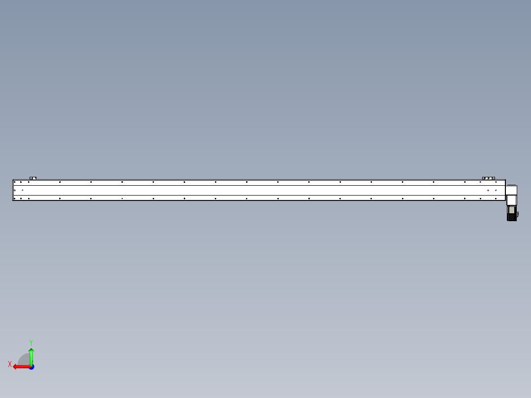 同步带滑台-半封闭B13-L90-S2900-L-P40-D3后视图