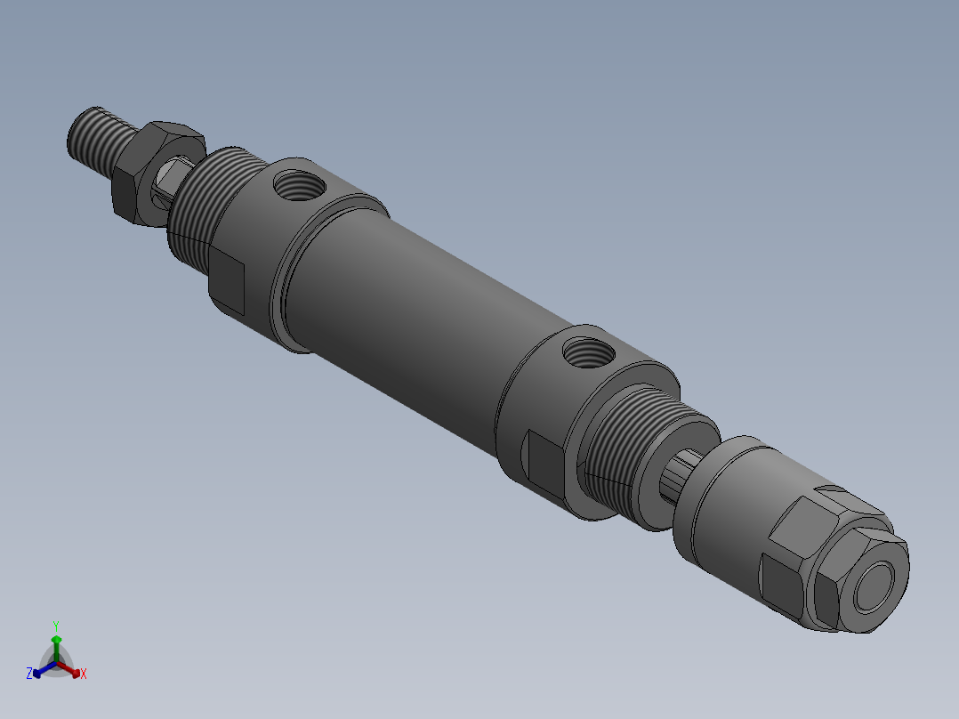 气缸MAJ25x10-10S正等轴测图