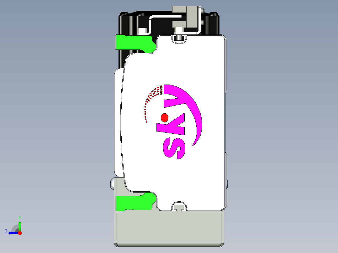 同步带滑台-半封闭B10H-L45-S300-L-P40-D3右视图