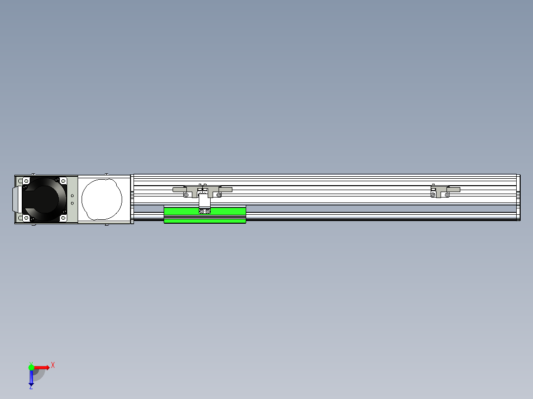 同步带滑台-半封闭B10H-L45-S300-L-P40-D3俯视图