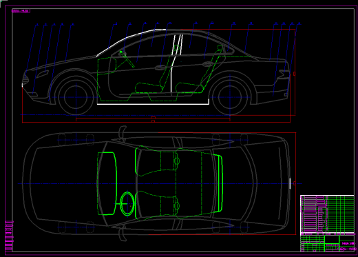 HG7164乘用车总体设计（CAD图+翻译）缩略图