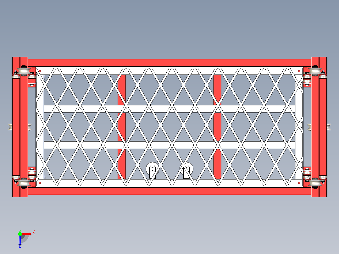 电动脚手架三维模型俯视图