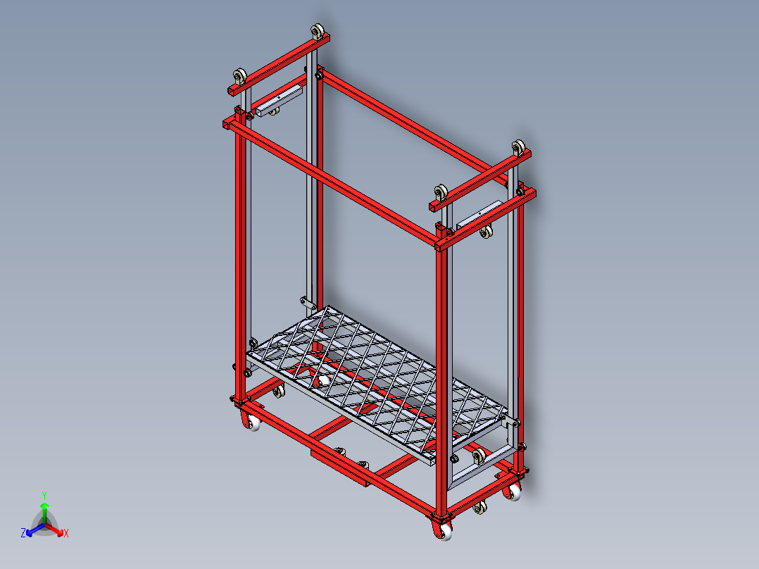 电动脚手架三维模型正等轴测图