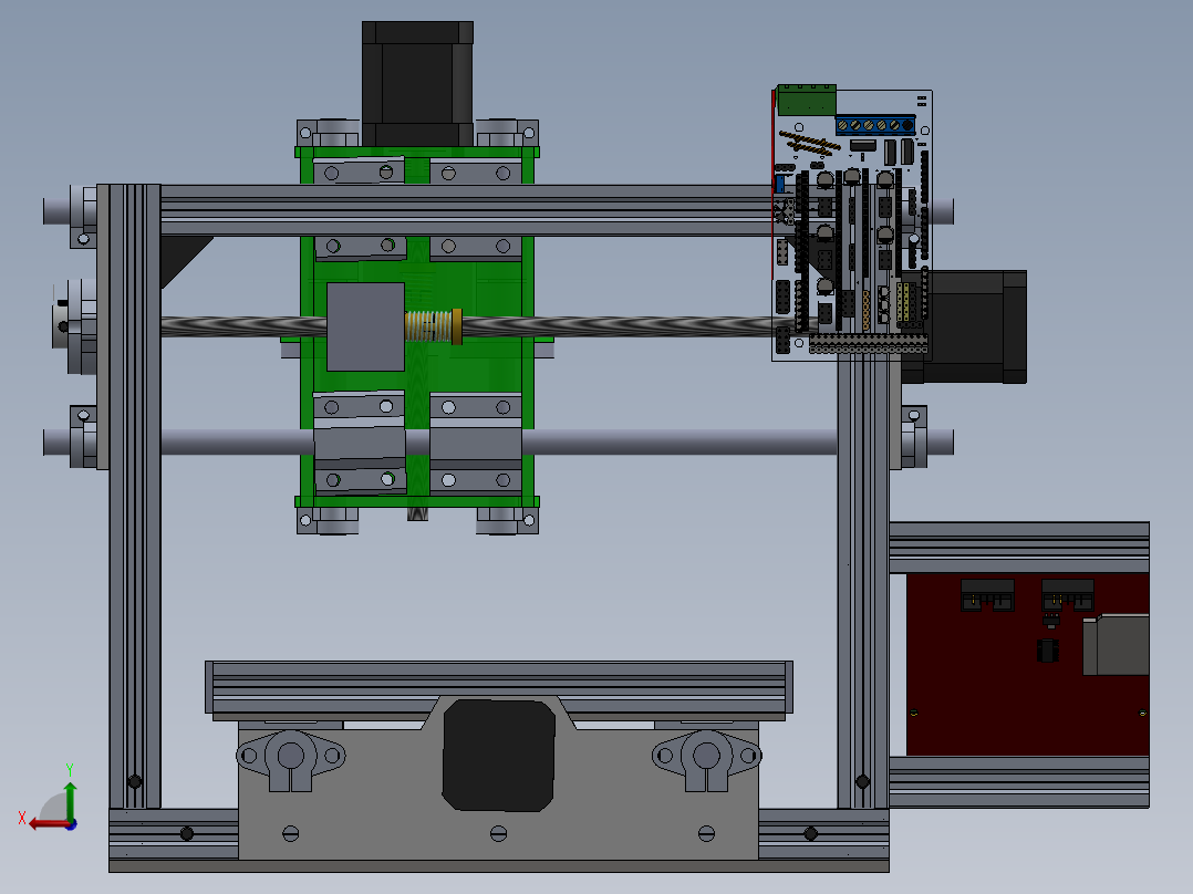 自制PCB板CNC机器后视图