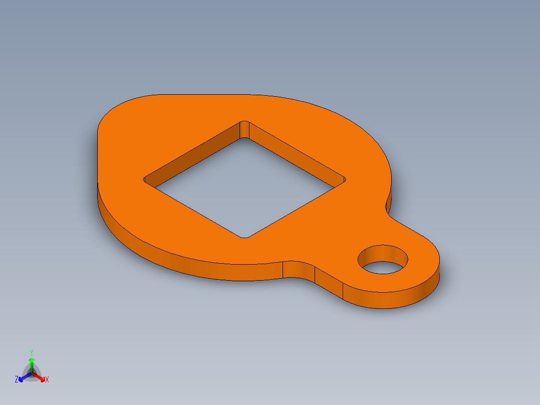 管道手动球阀-水管开关阀-手动阀门User Library-Flange C300DN100_DN80~100.Stop Plate主视图