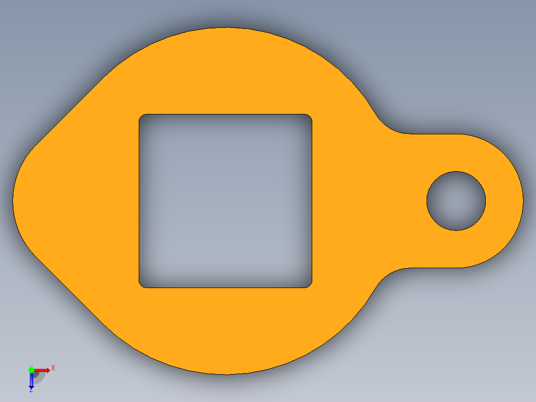 管道手动球阀-水管开关阀-手动阀门User Library-Flange C300DN100_DN80~100.Stop Plate俯视图