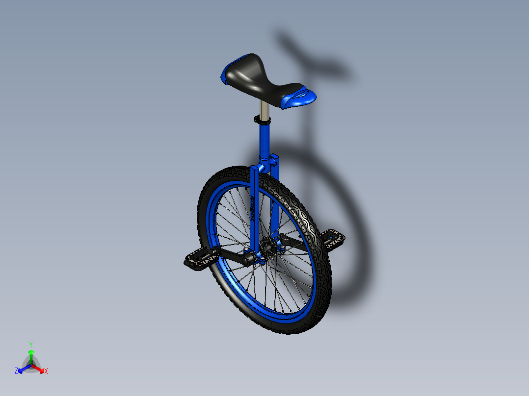 独轮自行车模型