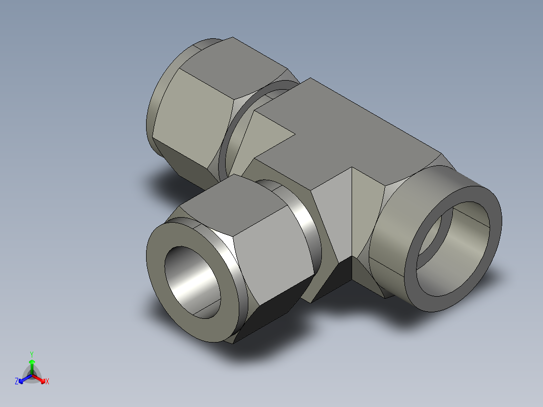 卡套式工业通用硬管接头12_mbu-s主视图