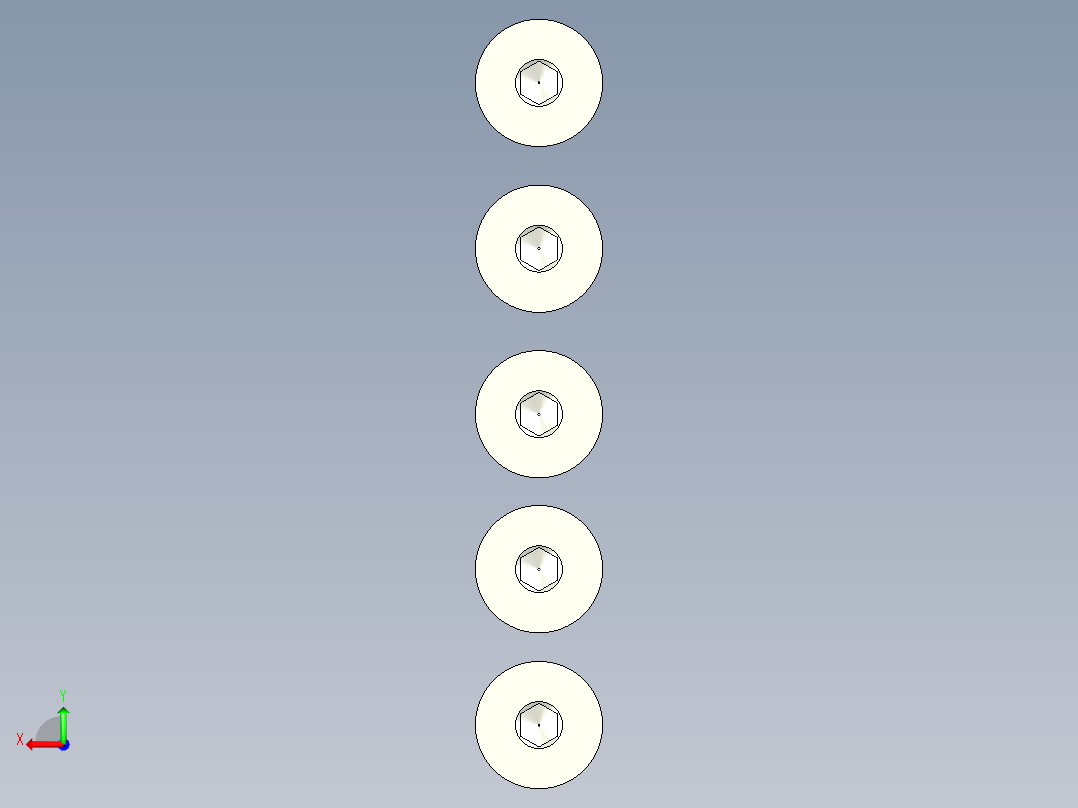 内六角螺栓-M8 Set_CSK Allen Bolt后视图
