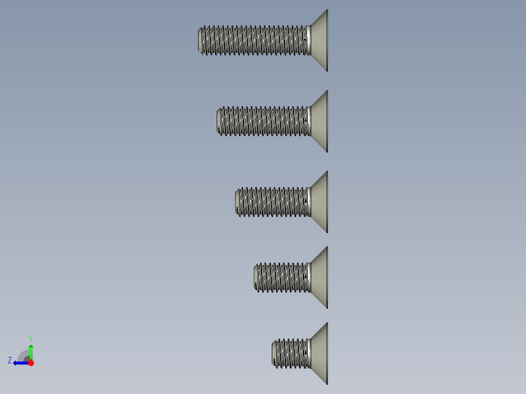 内六角螺栓-M8 Set_CSK Allen Bolt右视图