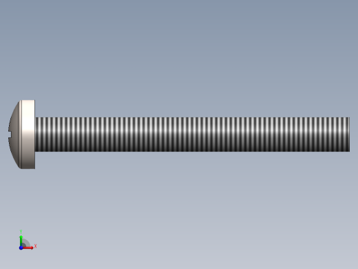 螺丝 M6 十字盘头-M6x55 Screw head.SLDPRT前视缩略图