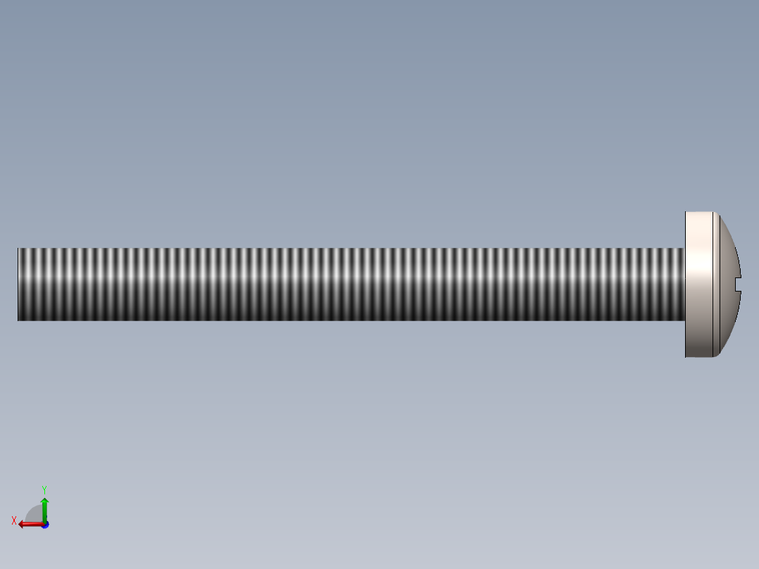 螺丝 M6 十字盘头-M6x55 Screw head.SLDPRT后视图