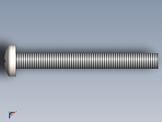 螺丝 M6 十字盘头-M6x55 Screw head.SLDPRT俯视缩略图