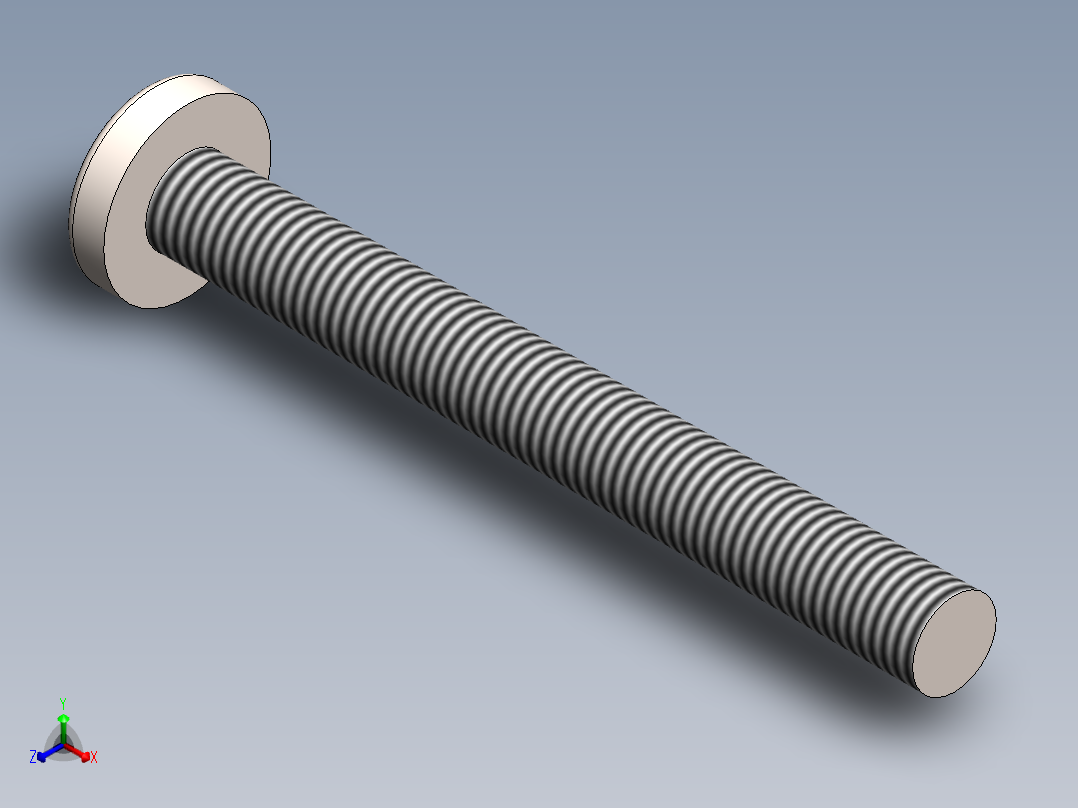 螺丝 M6 十字盘头-M6x55 Screw head.SLDPRT正等轴测图