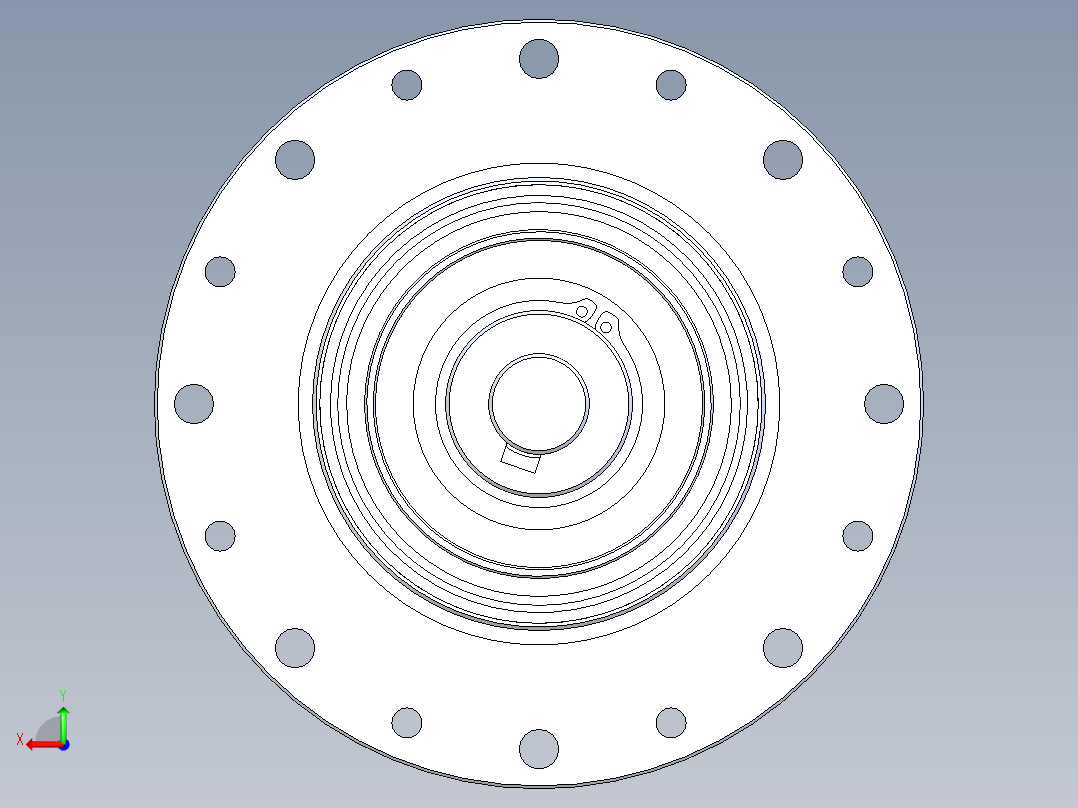 谐波齿轮减速器设计及性能仿真【三维SW二维说明书】后视图