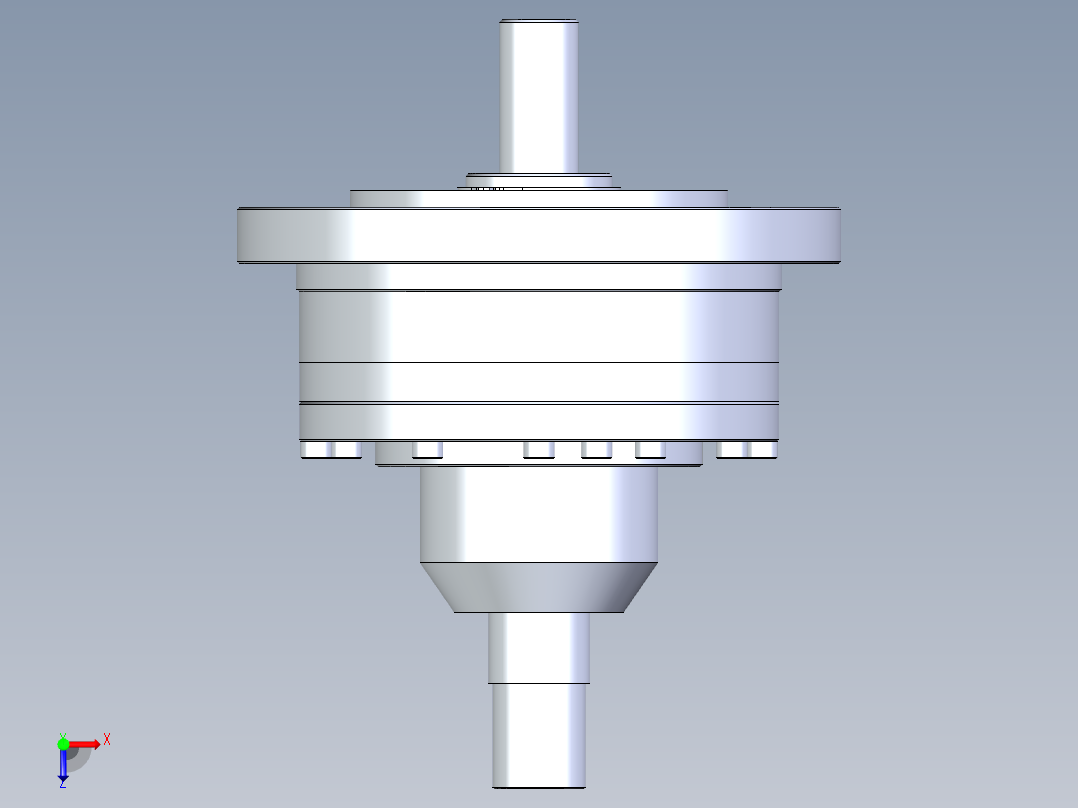 谐波齿轮减速器设计及性能仿真【三维SW二维说明书】俯视图