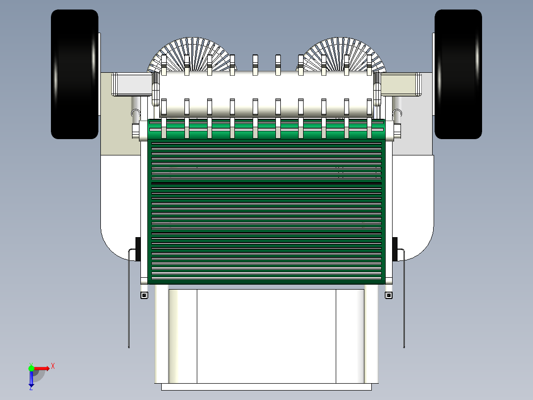 水面垃圾清理船三维模型俯视图