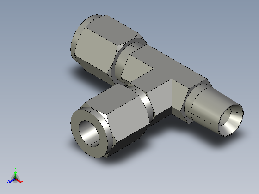 卡套式工业通用硬管接头6_rbu-s主视图