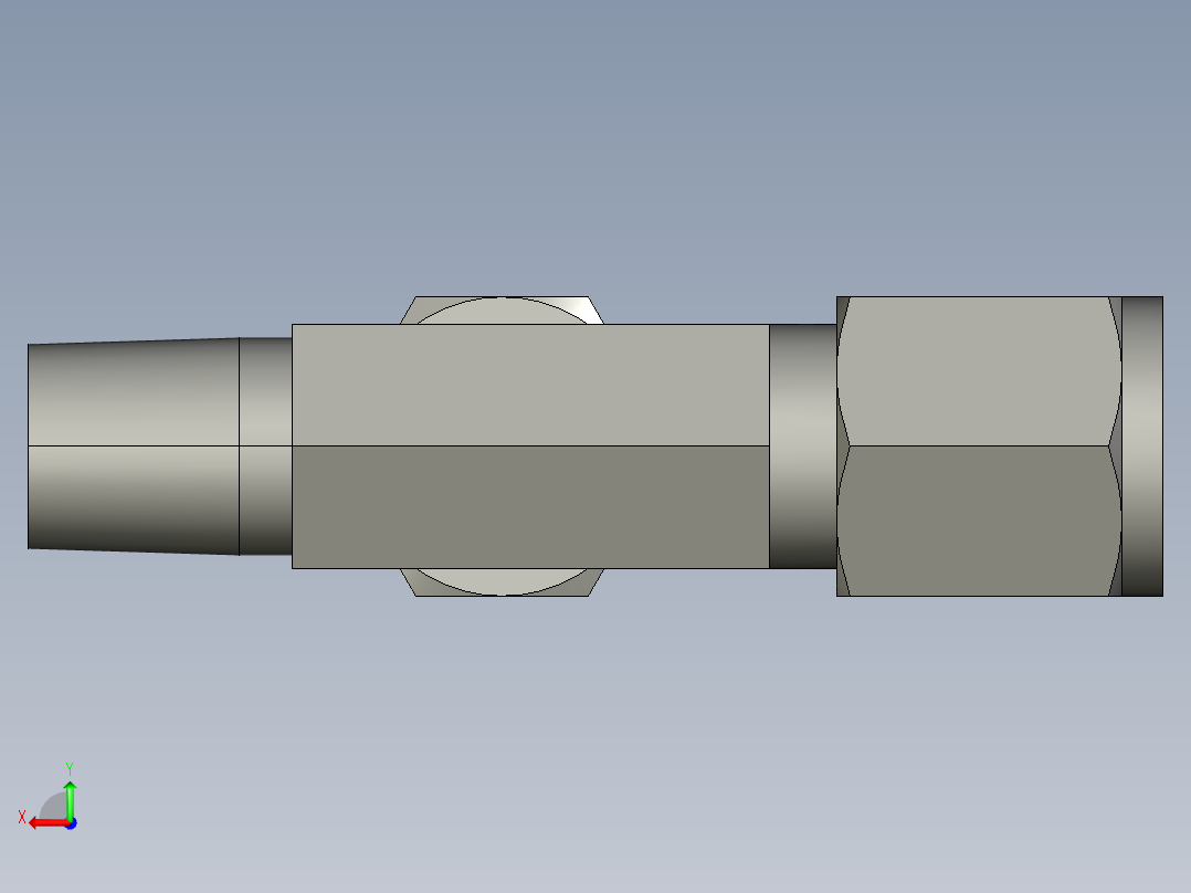 卡套式工业通用硬管接头6_rbu-s后视图