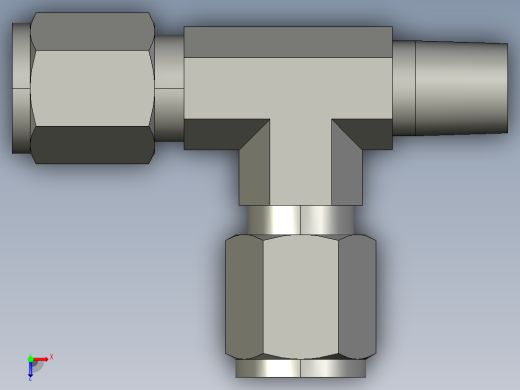 卡套式工业通用硬管接头6_rbu-s俯视缩略图