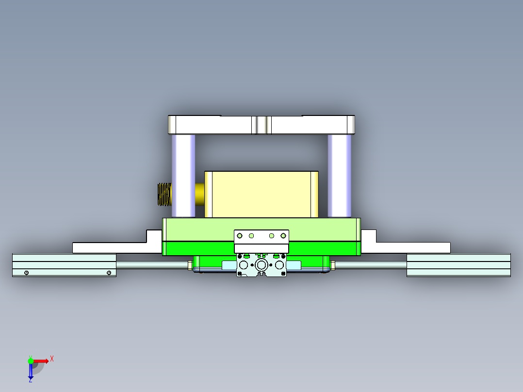 笔记本CNC工装夹具三维模型俯视图