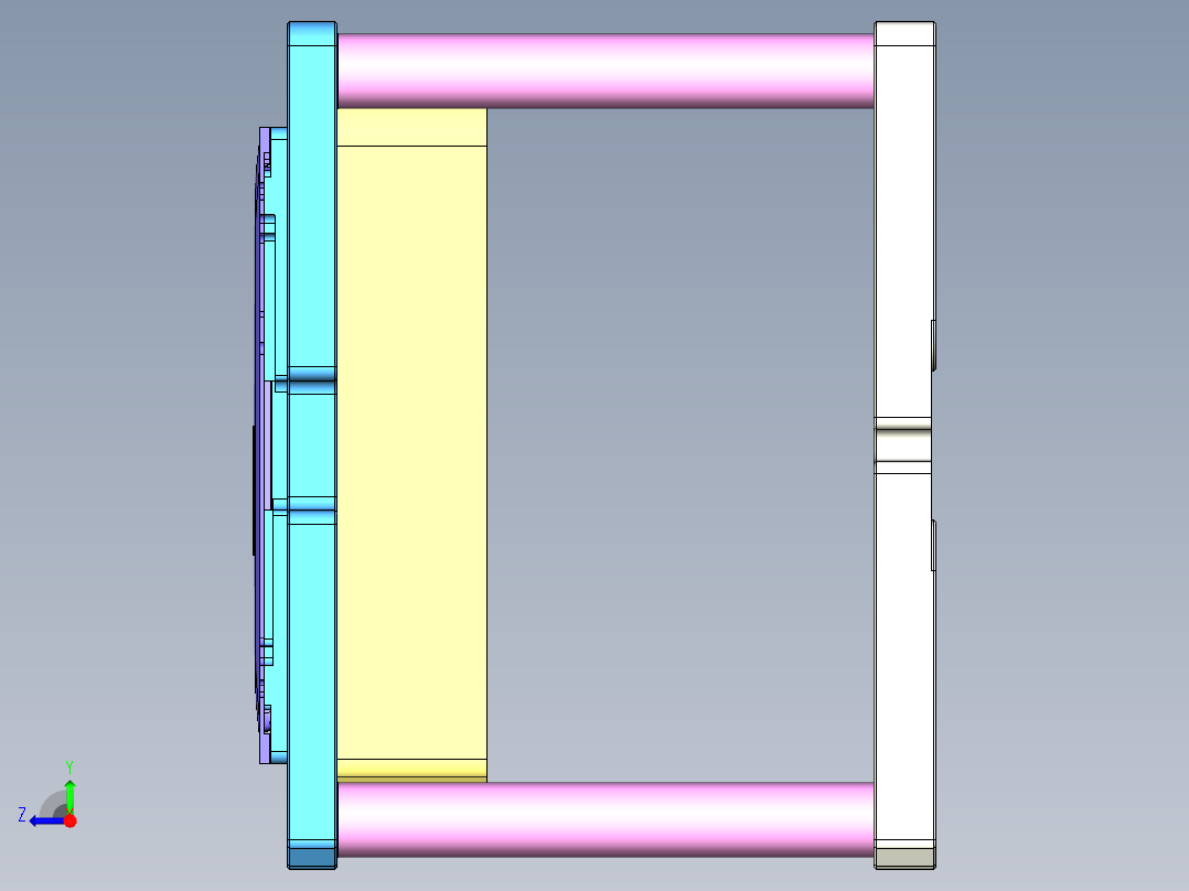 ZAZ00-Aam-笔记本CNC工装夹具三维模型CNC4-0209右视图