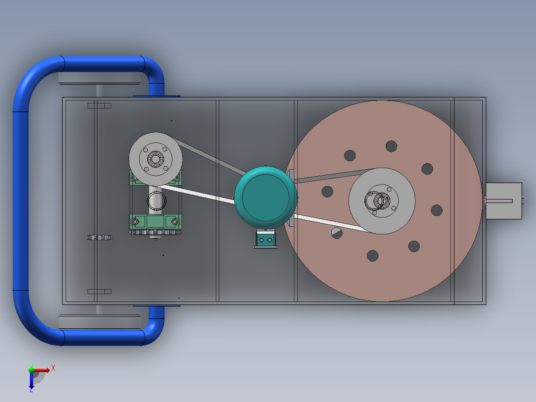 地毯清洗机设计俯视图