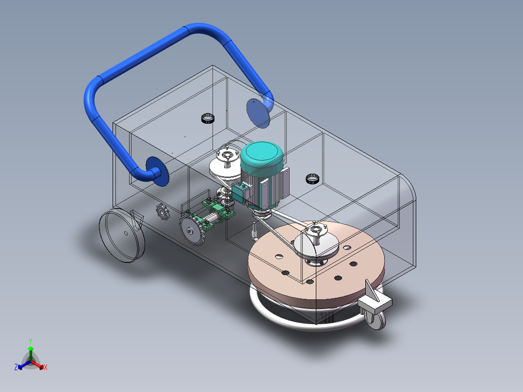 地毯清洗机设计正等轴测图
