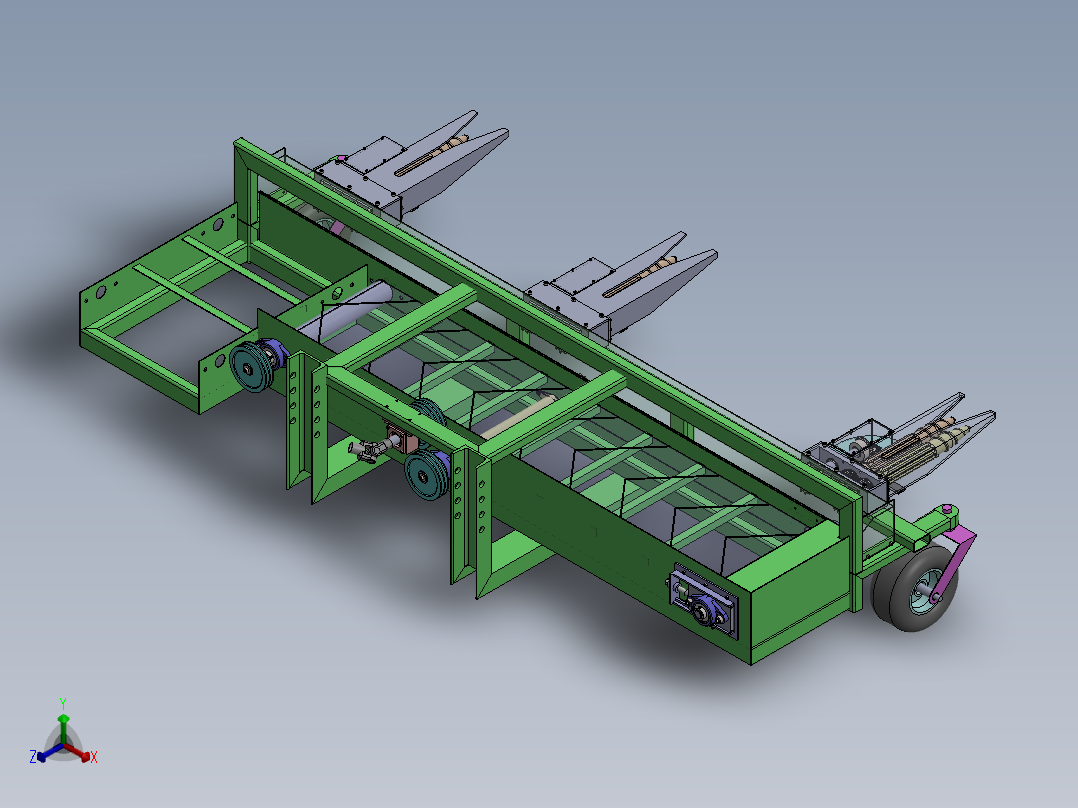小型玉米收割sw22可编辑正等轴测图