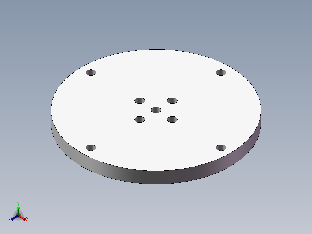 轮子圆盘加工工艺分析正等轴测图