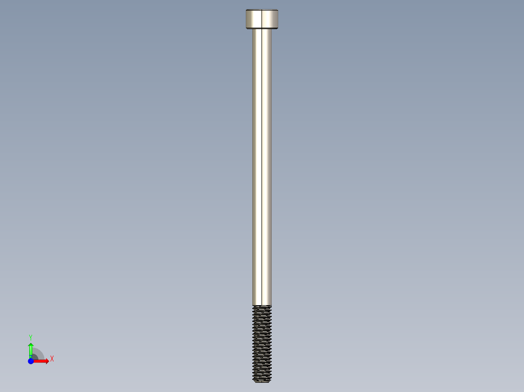 Screw_DIN_912_M6x110_A2.STEP公制内六角螺钉前视图