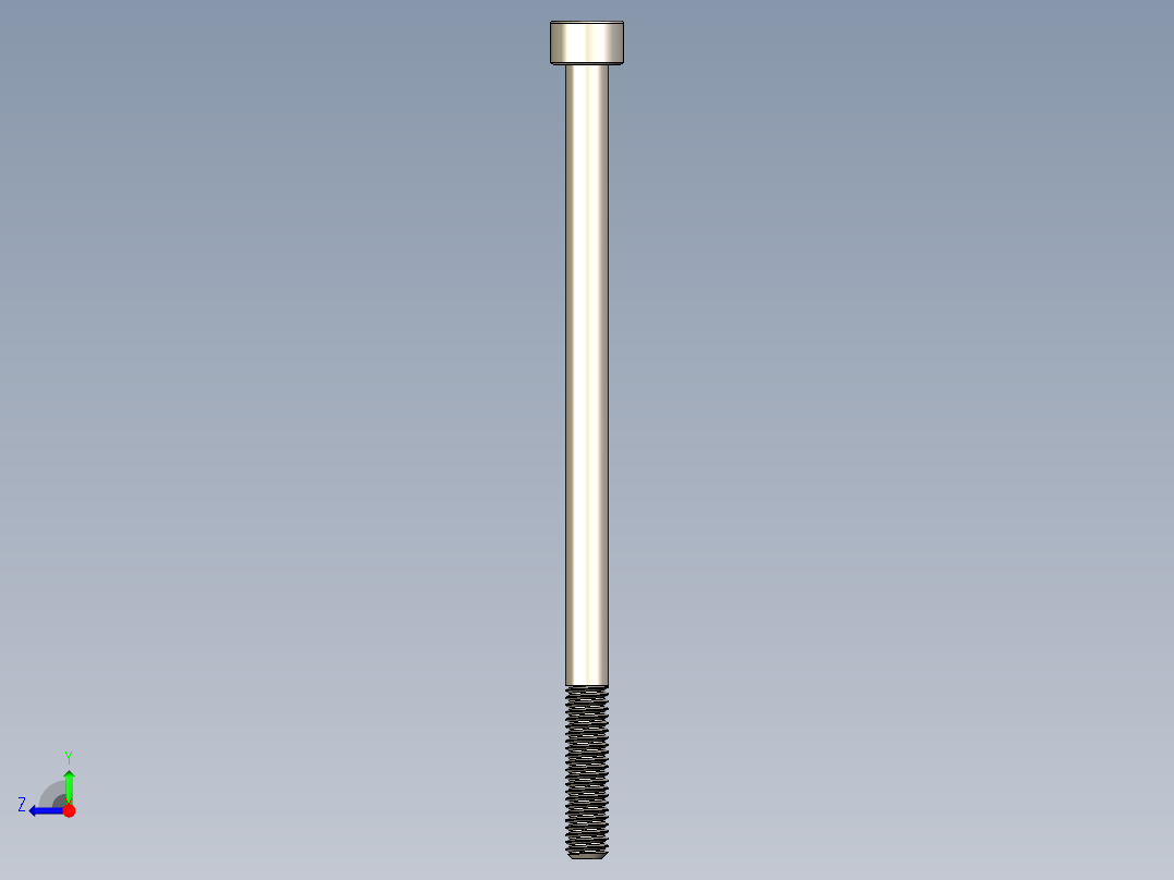 Screw_DIN_912_M6x110_A2.STEP公制内六角螺钉右视图