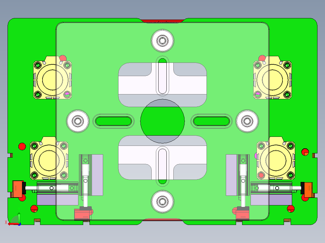 EDA70-笔记本CNC工装夹具三维模型CNC5-6合并验证治具后视图