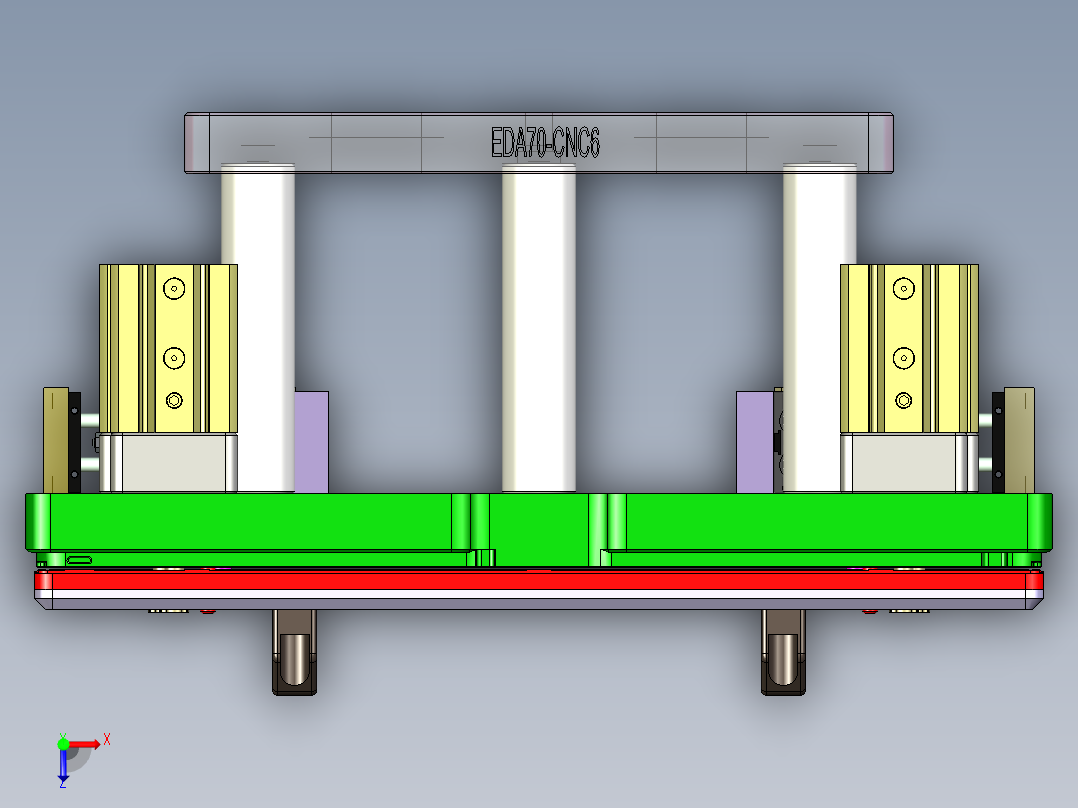 EDA70-笔记本CNC工装夹具三维模型CNC5-6合并验证治具俯视图