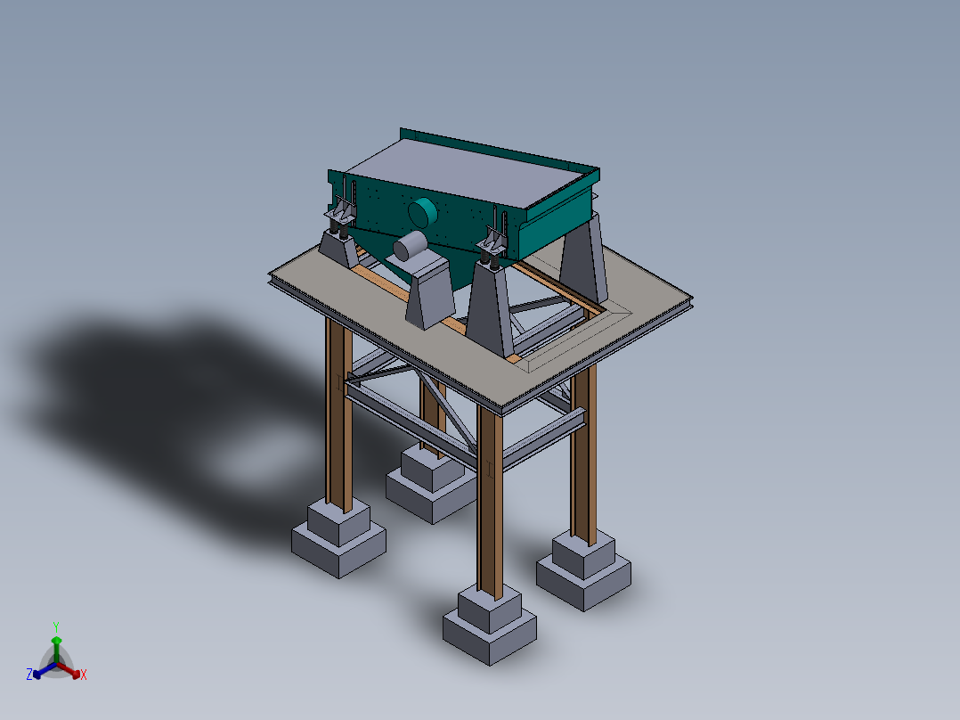 A3003855-振动筛正等轴测图