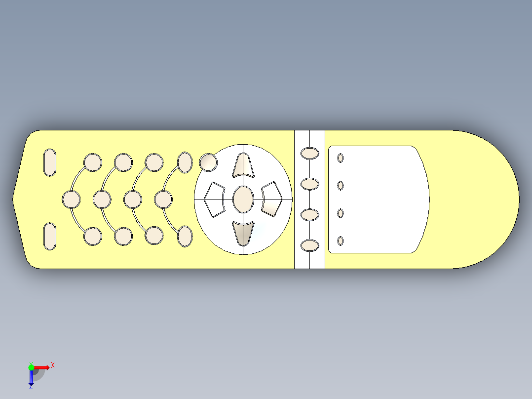 遥控器、遥控板(3)俯视图