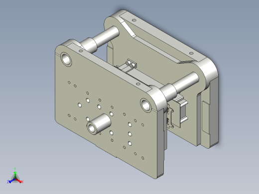加湿器机箱底板钣金支架开四角 冲镙丝孔 打凸桥复合模