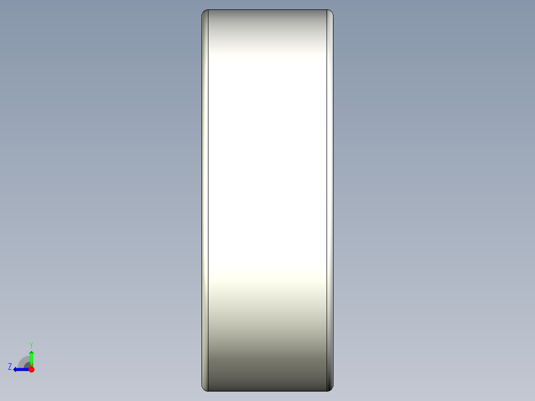 完整的英寸1600-ZZ双屏蔽轴承库— SolidWorks和Step模型右视图