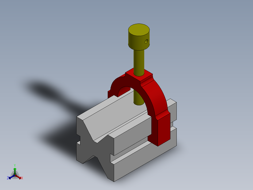 管虎钳正等轴测图