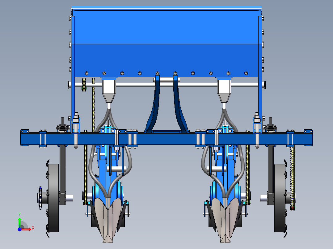 棉花播种机的设计含开题及SW三维及8张CAD图前视图