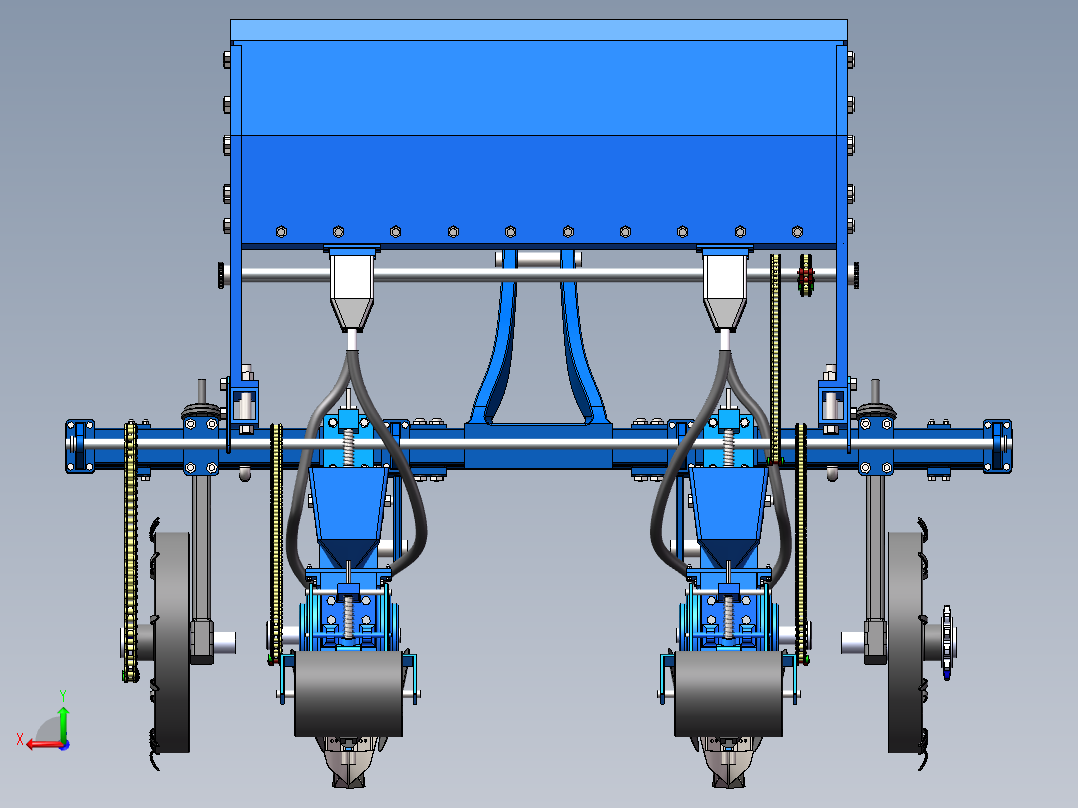 棉花播种机的设计含开题及SW三维及8张CAD图后视图