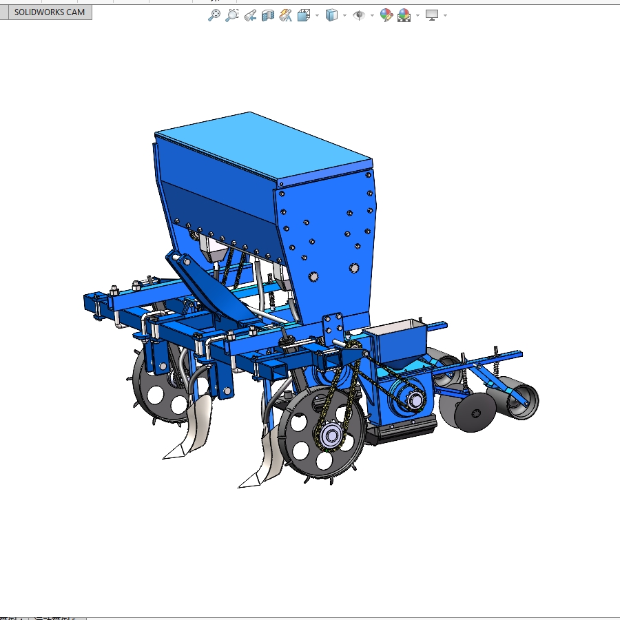 棉花播种机的设计含开题及SW三维及8张CAD图