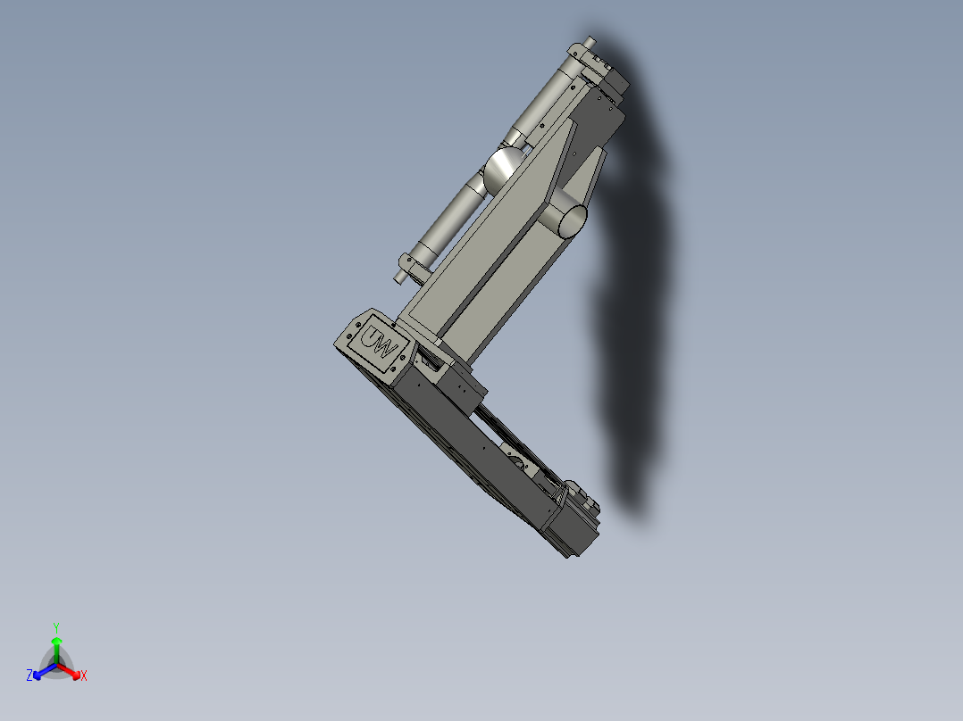 右侧等离子清洗组件正等轴测图