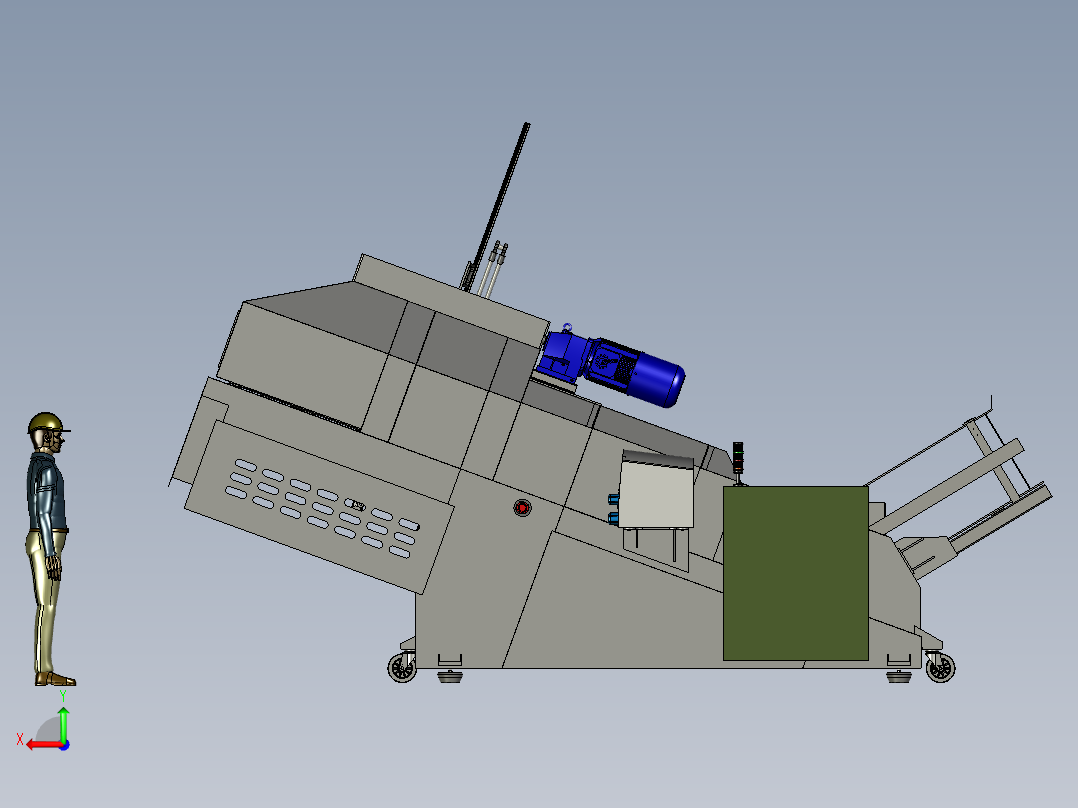 出口水果装箱机后视图