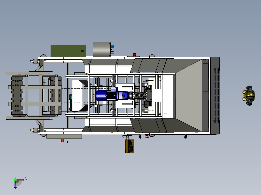 出口水果装箱机俯视图